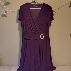 Purple plus size dress